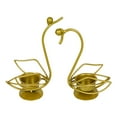 thumbnail image 1 of 2x Candelabro de Cisne Perfecl elegante de hierro nórdico soporte de vela para mesa de comedor oro, 1 of 8