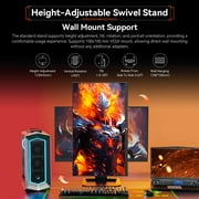 Titan army P2510S PLUS 24.5 Inch Gaming Monitor, 240Hz 1440P QHD(2560×1440), Fast IPS, 240Hz, 1ms, Adaptive Sync, 123% sRGB HDR - Black