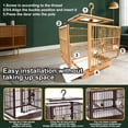 thumbnail image 5 of Bird Cage Travel Bird Cage Portable Bird | Small Birds Lightweight Parrots Cage with Standing Pole Detachable Tray Hook Handle Easy Transport Bird For, 5 of 5