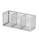 thumbnail image 1 of Portalápices, cesta de almacenamiento organizadora de bolígrafos de malla negra con 3 compartimentos, soportes para brochas de maquillaje, 22,5*9,5*8 cm, 1 of 5