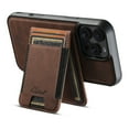 thumbnail image 2 of Dteck 2 in 1 Detachable Wallet Case for iPhone 16 Pro,Magnetic Leather Case with Removable Card Holder Wallet Compatible with MagSafe Shockproof Kickstand Back Cover,Brown, 2 of 7