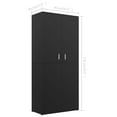 thumbnail image 3 of vidaXL Shoe Cabinet Black 80x39x178 cm Engineered Wood, 3 of 4