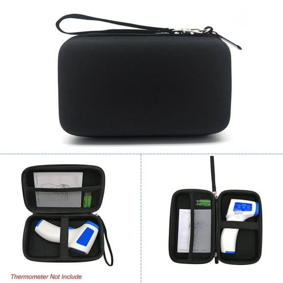 Graflsoa EVA Infrared Thermometer Storage Case, Black Oxford Fabric, Compact 21x12x6cm, Lightweight 100g, Optional Type 1 & 2 Styles
