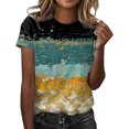 thumbnail image 1 of WEAIXIMIUNG T-Shirt Étoile Mode Décontractée à Manches Courtes d'Été pour Femmes de Noël, 1 of 6