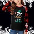 thumbnail image 3 of CONFREE Christmas Girls Long Sleeve Tshirts Crew Neck Xmas Letter Graphic Casual T-Shirt for Kids, 3 of 4