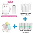 thumbnail image 2 of Mini Photo Pocket Printer Portable Ink-free Thermal 57mm Sticker Trans Paper Wireless BT 200dpi Android IOS Printing Machine (C9 Blue with 13Roll), 2 of 7
