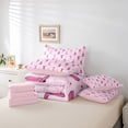 thumbnail image 6 of jejeloiu Vintage Cowgirls Boots 7-Piece Twin Bedding Sets,Pink Stars Print Bedding Comforter Set For Girls Women Reversible, 6 of 8