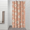 thumbnail image 2 of Peach Daisy Flower White Blooms Pattern Shower Curtain 36"x72" ,Bathroom Decorative Shower Curtains Set with 12 Hooks,Modern Waterproof Washable Shower Curtain, 2 of 6