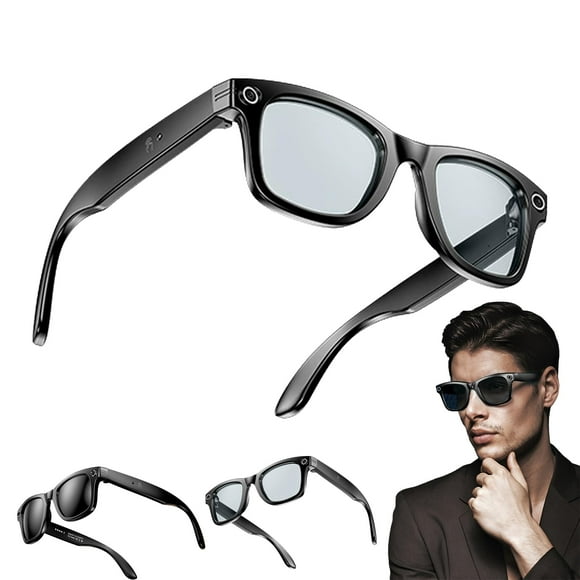 Gafas inteligentes AI, cámara de 800 W, vídeo 1080P, Bluetooth, 32 GB