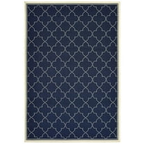 Oriental Weavers Marina Area Rug 6025P Navy Ogee Linked 5' 3" x 7' 6" Rectangle