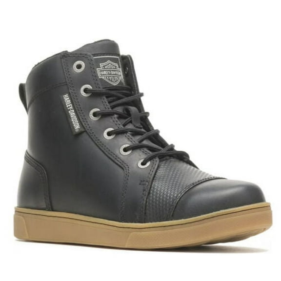 New In Box Harley-Davidson Men's Breman Black Motorcycle Sneaker Boots D96260