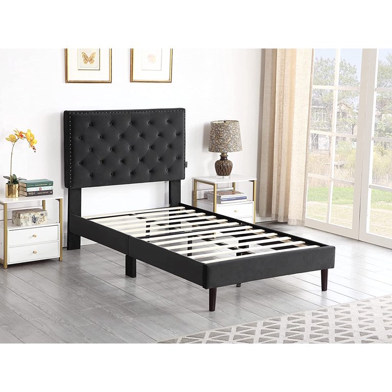 Black suede deals bed