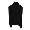 thumbnail image 4 of YEJIMAN Black Womens Shirts, Autumn and Winter New Internal Turtleneck Sweater Women Pile Pile Collar Elastic Bottom Shirt Slim Slim European and American Knitted Top, 4 of 4