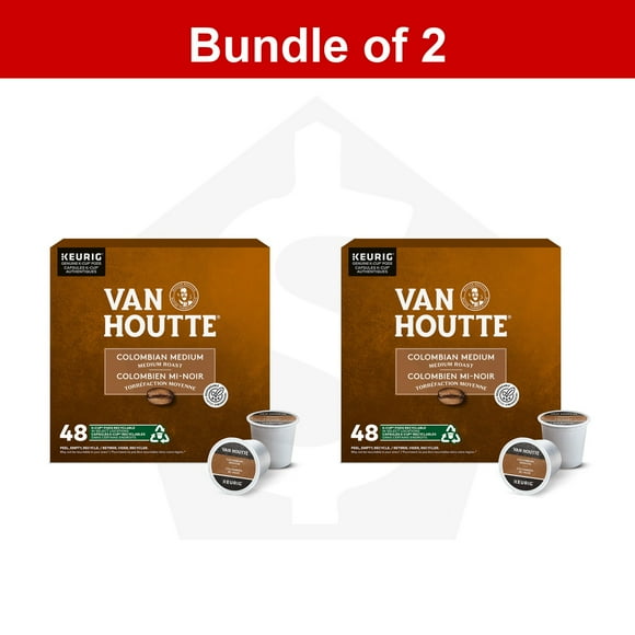 Bundle of 2 - Van Houtte Colombian Medium Roast K-Cup Coffee Pods, 48 Count For Keurig Coffee Makers 48 count (Pack of 1)