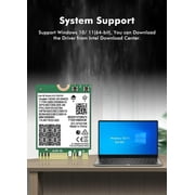 WiFi 6E Wireless Card Intel AX210 NGW Bluetooth 5.3 Tri-Band 5400Mbps Network Adapter for Laptop Support Windows 10/11 (64bit) M.2/NGFF