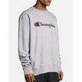 thumbnail image 3 of Champion Men's Athletics Powerblend Fleece Crew, Vertical Logo Team Red Scarlet 2XL, 3 of 5