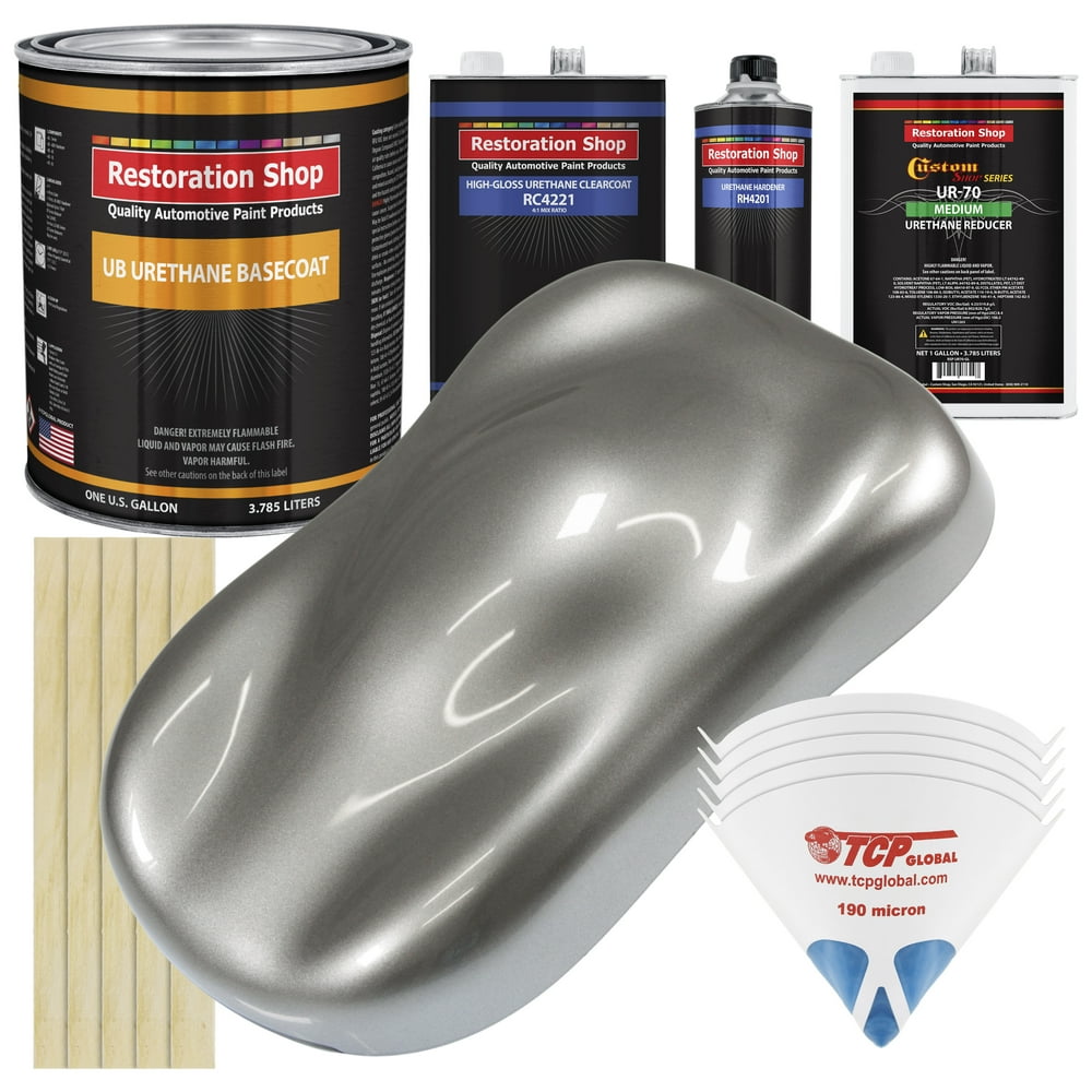 Titanium Gray Metallic Gallon URETHANE BASECOAT CLEARCOAT Car Auto
