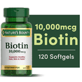 thumbnail image 5 of Nature's Bounty Biotin 10,000 mcg, Rapid Release Softgels 120 ea (Pack of 2), 5 of 9
