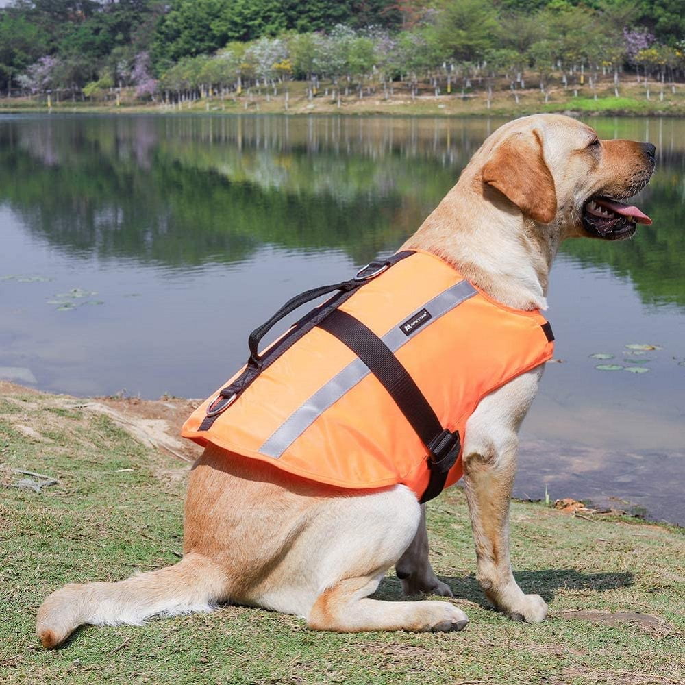 Dog Life Jacket Adjustable Ripstop Dog Life Vests for Water Safety