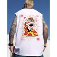 thumbnail image 3 of Chaleco de danza del león de dibujos animados para hombre, camiseta sin mangas de gran tamaño de hip hop, camisetas sin mangas con estampado gráfico de verano 2024, ropa Y2K, 3 of 5