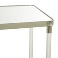 thumbnail image 4 of DecMode 44" x 33" Silver Metal Console Table with Mirrored Top and Acrylic Legs, 1-Piece, 4 of 8