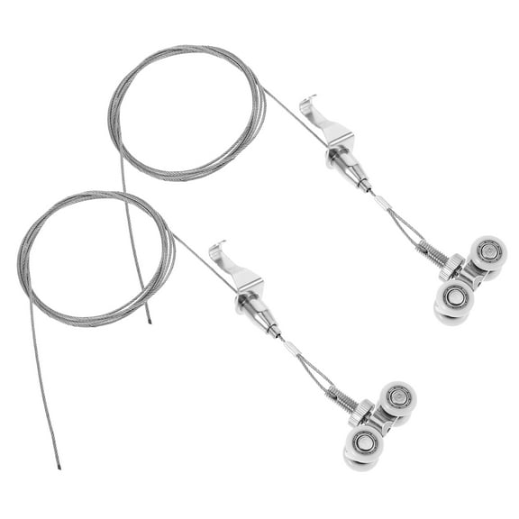 WHAMVOX 2 Sets of Wire Rope Hanger Stainless Steel Picture Frame Hanging Wire Photo Frame Hanging Hook