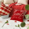 thumbnail image 5 of Valentine''s Day Red and White Love Throw Pillow Covers, 18 x 18 Inch Hello Valentine Plaid Wedding Cushion Case Decoration for Sofa Couch Set of 4, 5 of 6