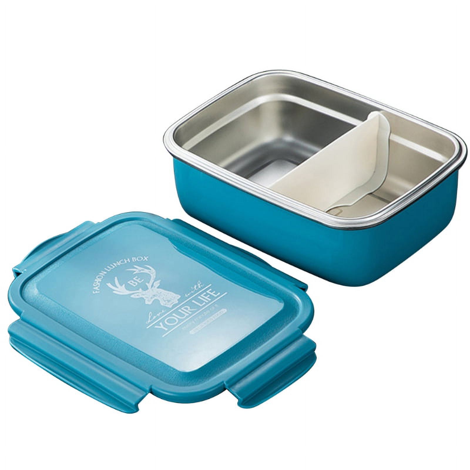 Stainless Steel PP Bento Boxes for Childrens Outdoor Schools 3 Colors to Choose Blue
