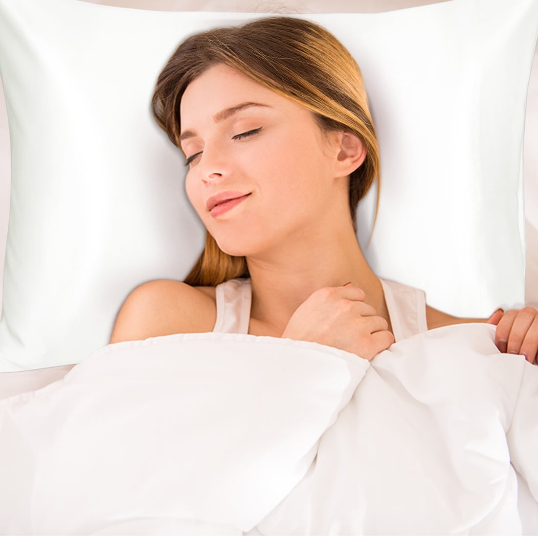 Unique Bargains 2-Pack 19 Momme 100% Silk Pillowcases King