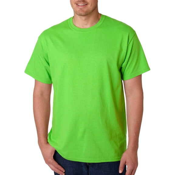 Gildan Short Sleeve Round Neck Solid Plain Cotton, Neon Green T-Shirt (Unisex)