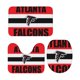 thumbnail image 4 of Juego de alfombras de baño de 3 piezas del equipo Atlanta Alfombra antideslizante para baño de 24 x 16 pulgadas, 4 of 7