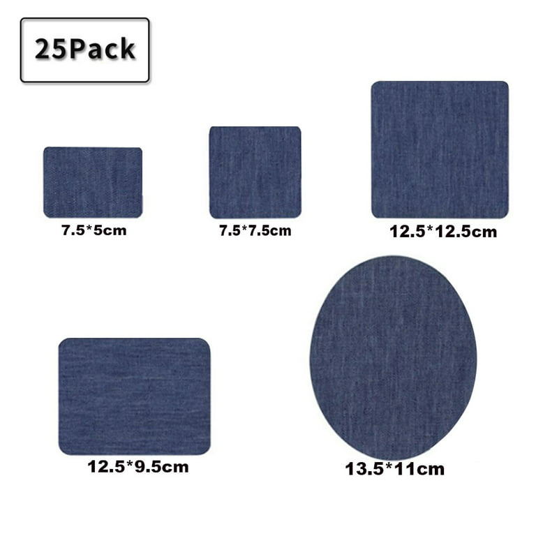 EXCEART Denim Jean Patches 20PCS Jean Jacket Back Patch Decorative Patches  Knee Patches for Pants Blue Pants Applique Patches Iron on Pants Patches