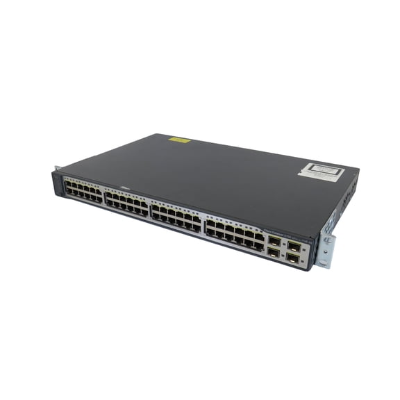 Pre-Owned Cisco WS-C3750V2-48PS-E Catalyst 3750V2 48 10/100 PoE   4 SFP Switch (Good)