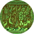 thumbnail image 1 of Ahgly Company Indoor Round Animal Green Traditional Area Rugs, 6' Round, 1 of 1