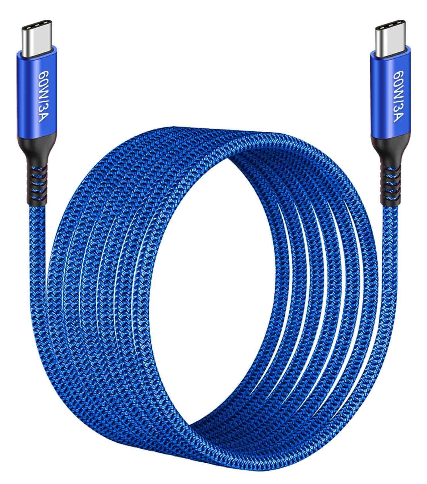 15ft USBC to USBC Cable Long, 60W USB Type C Fast Charging PD Charger