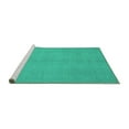 thumbnail image 2 of Ahgly Company Machine Washable Indoor Square Abstract Turquoise Blue Modern Area Rugs, 4' Square, 2 of 4