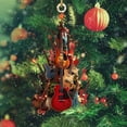 thumbnail image 5 of Luxcidy 1pcs Christmas Guitar Stacked Ornaments, Guitar Christmas Tree Ornament, Rock Guitar Christmas Tree 2D Plane Ornaments, Guitar Lover, Singing Trinkets Themed Decor, 5 of 7