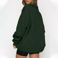 thumbnail image 4 of Inadays 10-Pack Women Half Zip Oversized Sweatshirts Long Sleeve Solid Color Hoodie Sweater Drop Shoulder Workout Teen Girls Fall Y2K Pullover Jacket, Green, M, 4 of 5