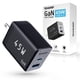 thumbnail image 1 of Cargador Sharp USB C de 45 W, 2 puertos (USB A+C), carga rápida, negro, 1 of 7