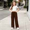 thumbnail image 5 of MLCDZ Sweatpants for Girls Wide Leg Baggy Sweat Pants Kids Casual Athletic Joggers Cute Teen Girl Clothes with Pockets Lightweight Back to School Trousers, 5 of 10
