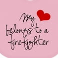 thumbnail image 4 of Inktastic My Heart Belongs Firefighter Girls Baby Bib, 4 of 4