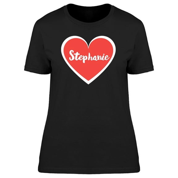 Stephanie On Red Heart T-Shirt Women -Image by Shutterstock, Female Medium