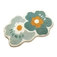 thumbnail image 1 of 40x60cm Bath Mat Quick Drying Foot Wipe Rug Bath Mat AntiSlip Bath Mat Thick Absorbent Footwear Entryway Cute Flower Pattern Bath Mat Washable Soft Stylish 16x23.6inch Blanket Blankets Small Area Rug, 1 of 4