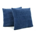 thumbnail image 6 of Mainstays 18" x 18" Solid Chenille Navy Polyester Decorative Pillow Set (2 Count), 6 of 7