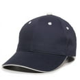 thumbnail image 4 of Outdoor Cap 00045727467491 Brushed Twill Sandwich Visor Cap, Navy & White - One Size, 4 of 9