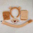 thumbnail image 2 of 1/3/4Pcs Lion Costume Set for Youth Adult Halloween Cosplay Soft Plush Headband Tail Gloves Nose Kit Animal Theme Party Dress-Up Accessories Qinghai, 2 of 5