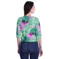 thumbnail image 3 of Moomaya Printed Keyhole Neck Ring Top Casual 3/4th Sleeve Tees Tank Tunic Top, 3 of 5