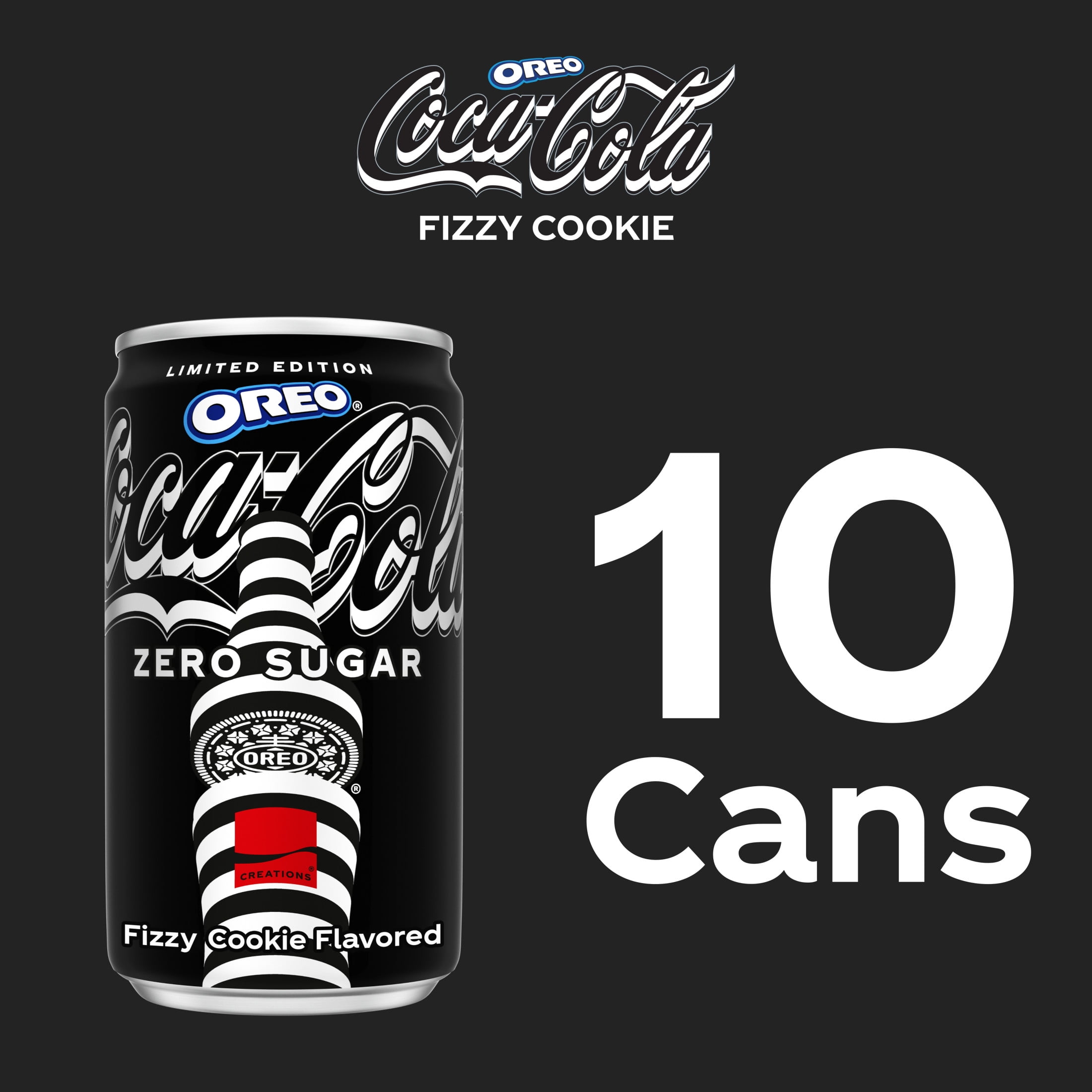 Coca-Cola Zero Sugar OREO Limited Edition Soda Pop Fridge Pack Mini Cans, 7.5 fl oz, 10 Pack