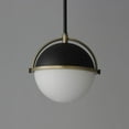 thumbnail image 2 of Maxim Duke 12411SWBKWBR Round Globe Pendant Light Fixture - Black, Weathered Brass, 2 of 5