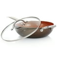 thumbnail image 2 of Copper Pan Cooking Excellence 3.5 Quart Aluminum Nonstick Saute Pan in Copper, 2 of 3